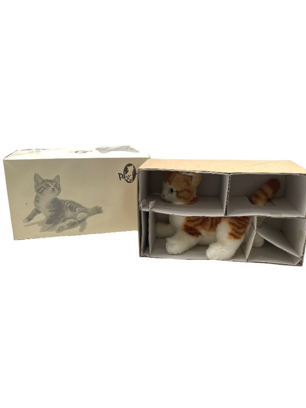 Takara Orange Tabby Kitten Cat Plush Original Box Meows Purrs 1991 Unused